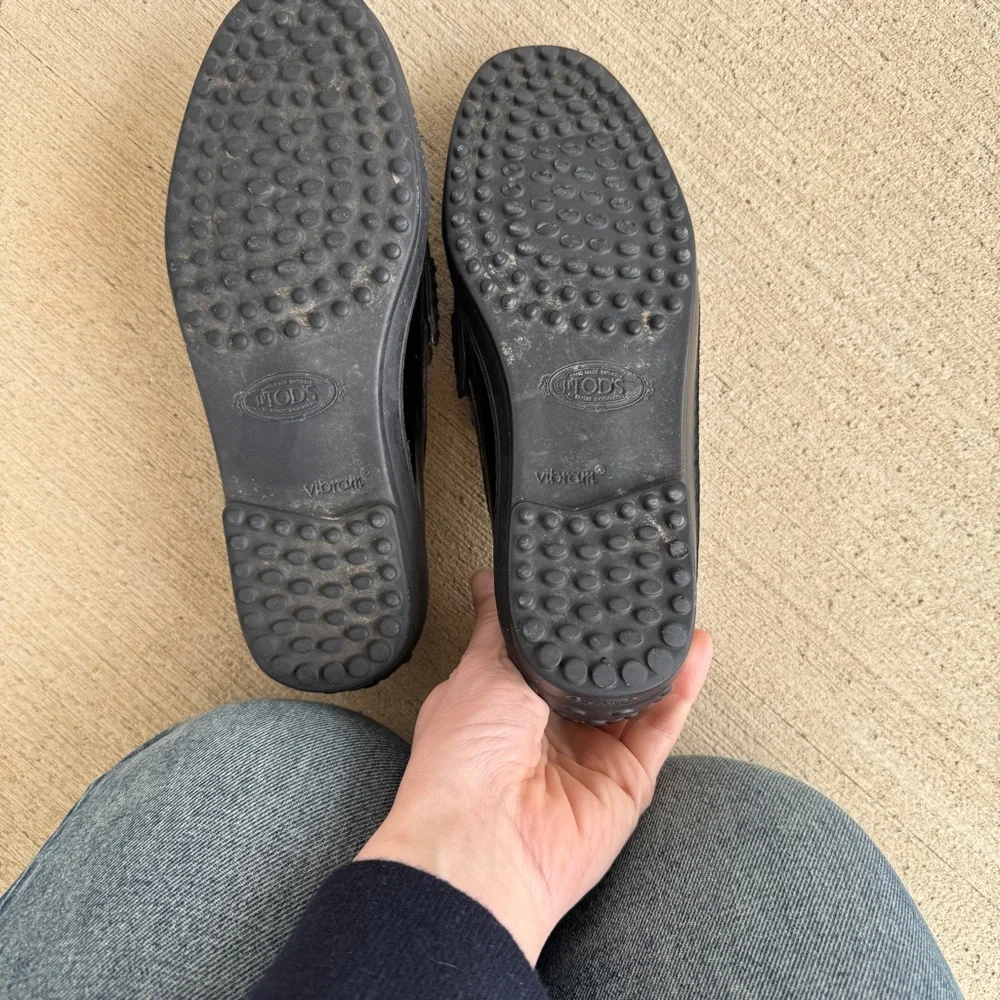 Tod’s Patent Leather Loafers Rubber Sole 7.5 - Picture 8 of 10